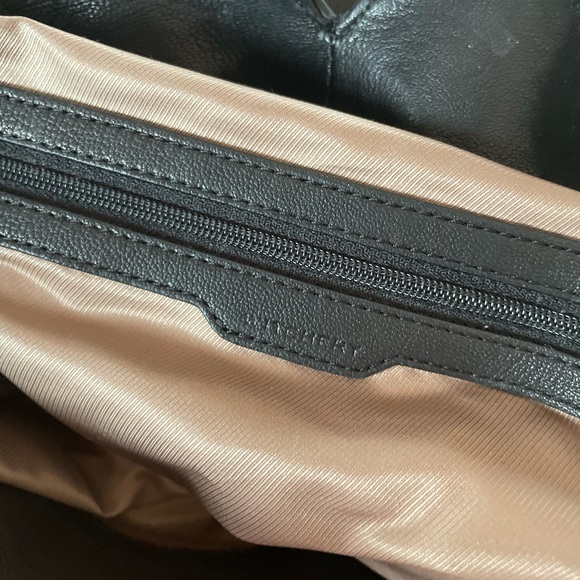 Witchery black leather fringe bag - Picture 3 of 5